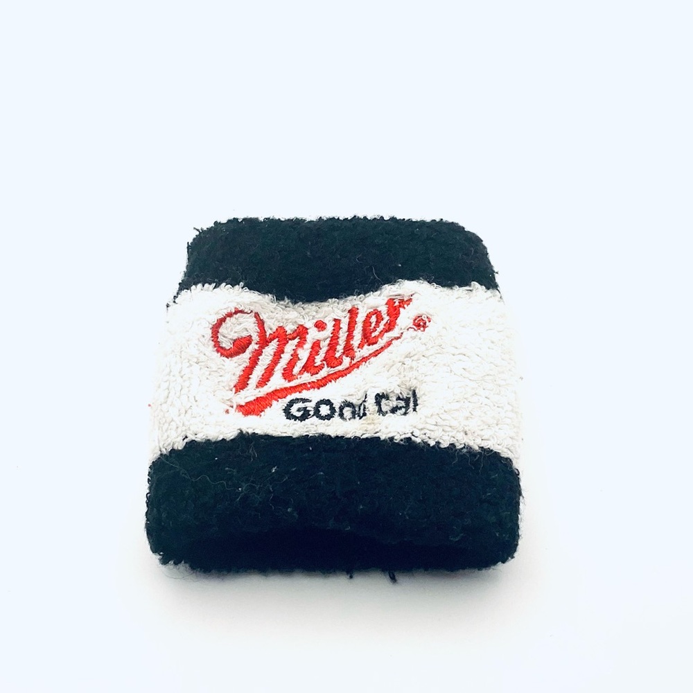 VINTAGE MILLER Beer "Good Call" Promotional Wrist Sweatband